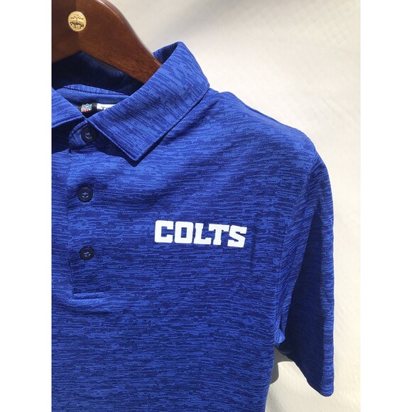 Indianapolis Colts NFL Team Apparel, Blue with Logo, Small Polo - Picture 2 of 5